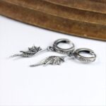 Kolczyki Long Dragon Wings Mini na biglach