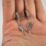 Kolczyki Long Dragon Wings Mini na biglach