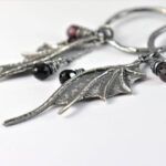 Kolczyki Ring Dragon Wings z granatem i spinelem