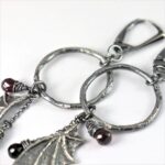 Kolczyki Ring Dragon Wings z granatem i spinelem