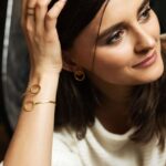 Modna bransoletka ze srebra złocona