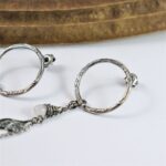 Kolczyki Ring Dragon Wings Mini z kamienami księżycowymi