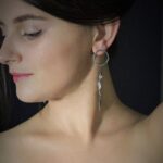 Kolczyki Ring Dragon Wings Mini z kamienami księżycowymi