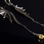 Kolczyki Long Dragon Wings Chain z cytrynami
