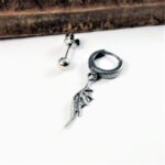 Asymetryczne kolczyki Long Dragon Wings Mini