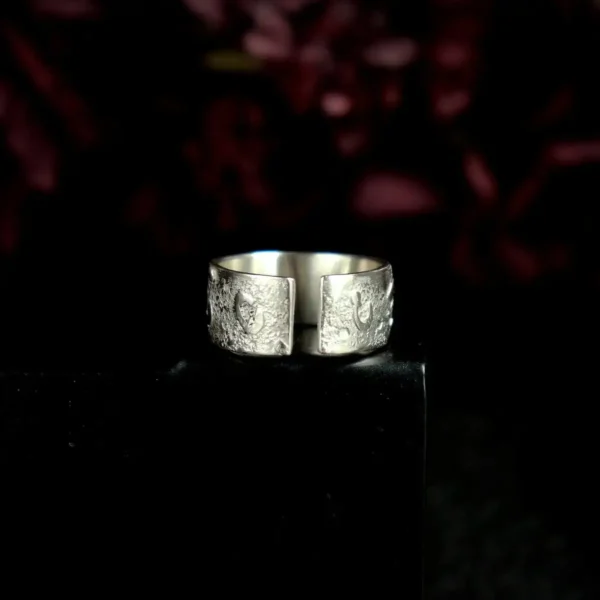 pierścionek taśma 10 mm srebrny