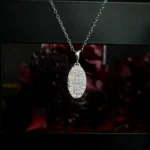 surowy wisiorek owal srebro 925